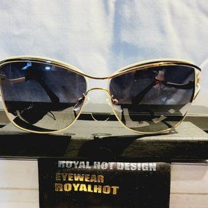 Women's Sunglasses Polarized 60mm Gold/Ivory Metal Frame 100%UV Protection